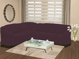 Чехол на диван угловой левосторонний BULSAN  фиолетовый
