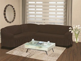 Чехол на диван угловой левосторонний BULSAN  коричневый